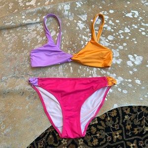 Girls color block bikini by Zara